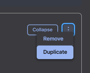 Duplicate Accordion Rows Screenshot