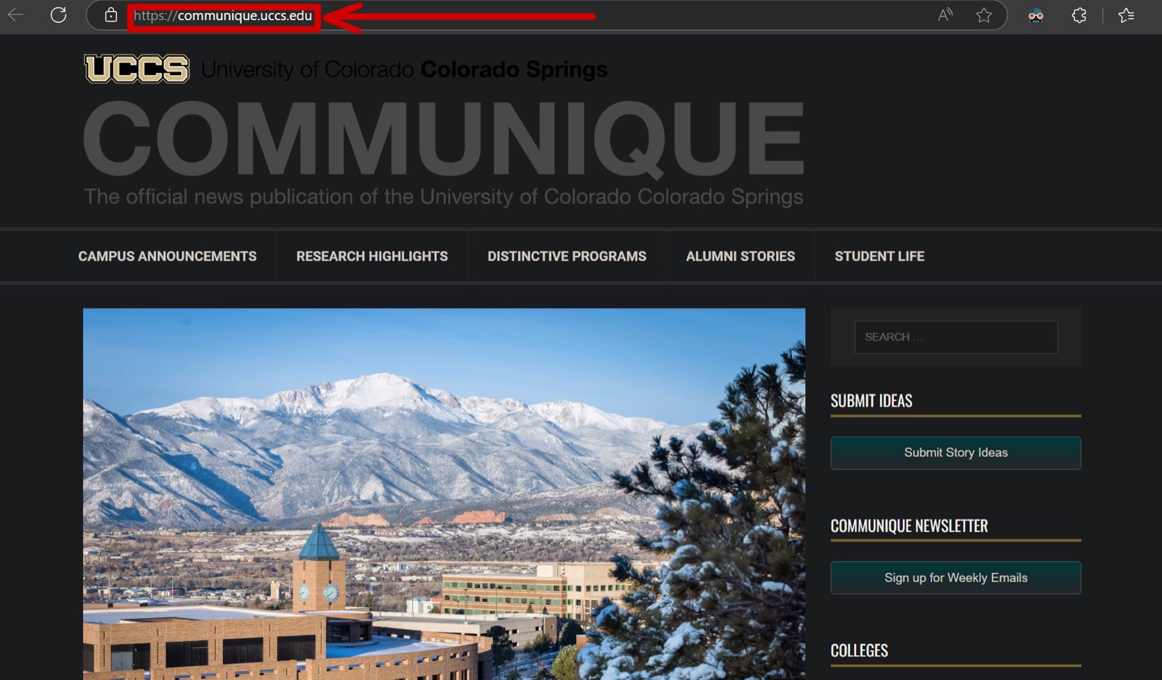 Communique URL Screenshot 