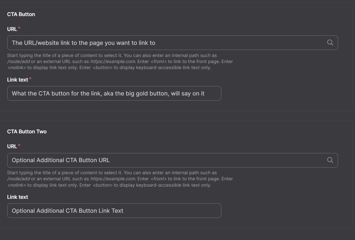 Picture of Page Header - Simple CTA Button URL and Link Text Options