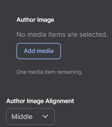 Screenshot of Message Blurb Author Image and Author Image Alignment