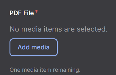Screenshot of PDF Add Media Option