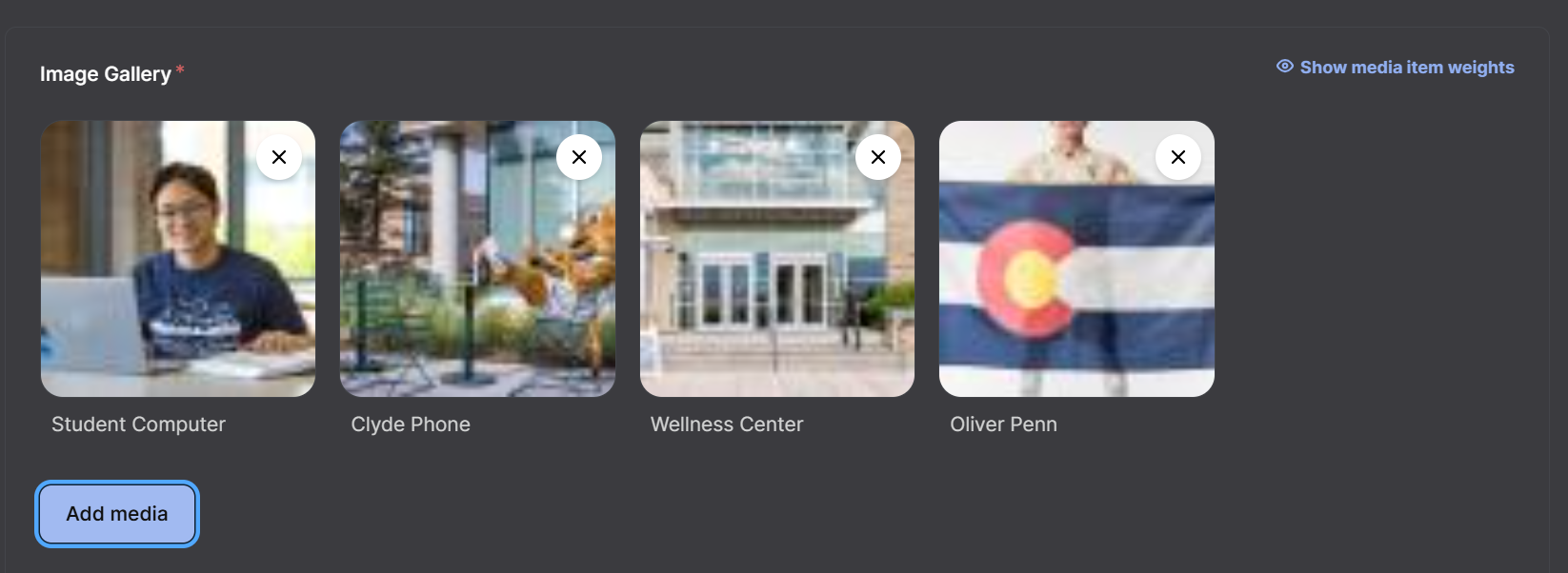 Screenshot of Image Gallery Photos