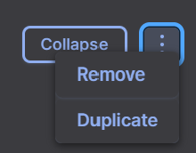 Screenshot of Side Nav Remove And Duplicate Options
