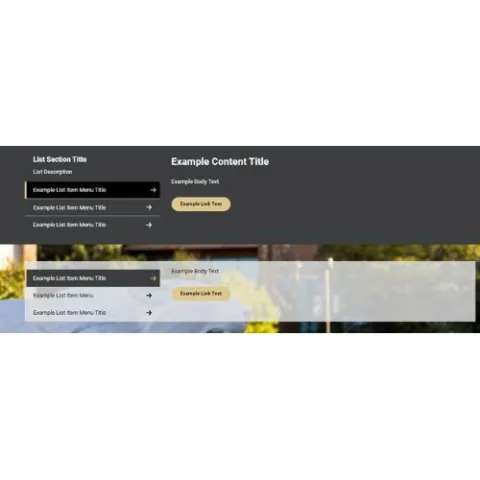 Examples of the List row with example text 