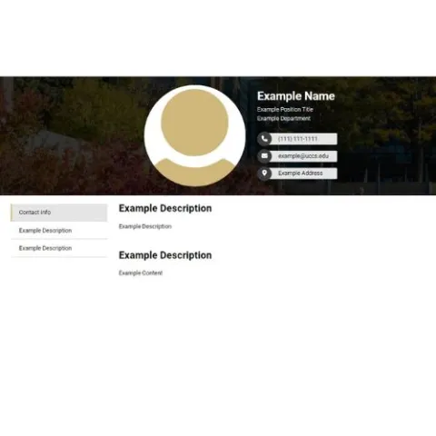 Example of a Person Profile Page