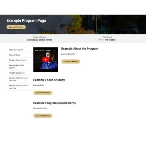 Example of a Program Page 