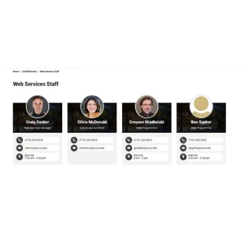 Example of a Team Page 